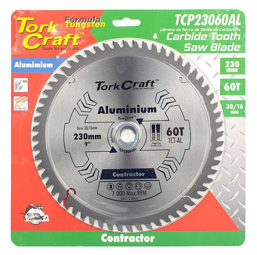 Tork Craft | Saw Blade TCT 230x60T 30/16mm Aluminium Contractor - BPM Toolcraft