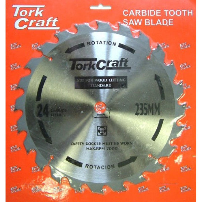 Tork Craft | Saw Blade TCT 235X24T 16mm General Purpose Rip