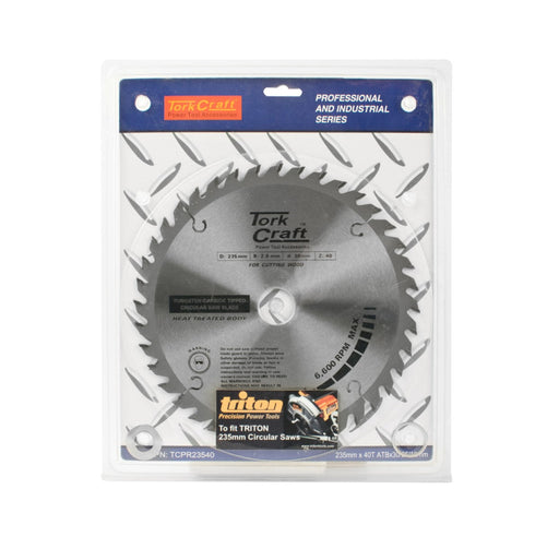 Tork Craft | Saw Blade TCT 235x40T 30/25,4/16mm ATB Wood Professional (Online Only) - BPM Toolcraft