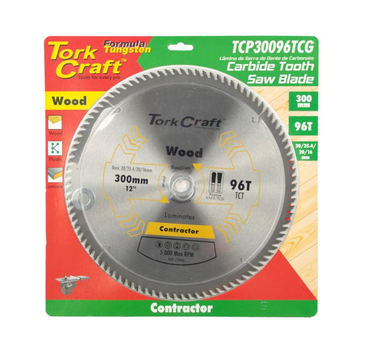 Tork Craft | Saw Blade TCT 300X96T 30/25,4/16mm TCG Contractor