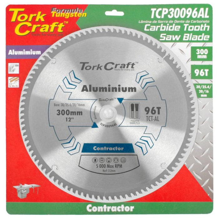 Tork Craft | Saw Blade TCT 300X96T 30/25,4/20/16mm Contractor Aluminium