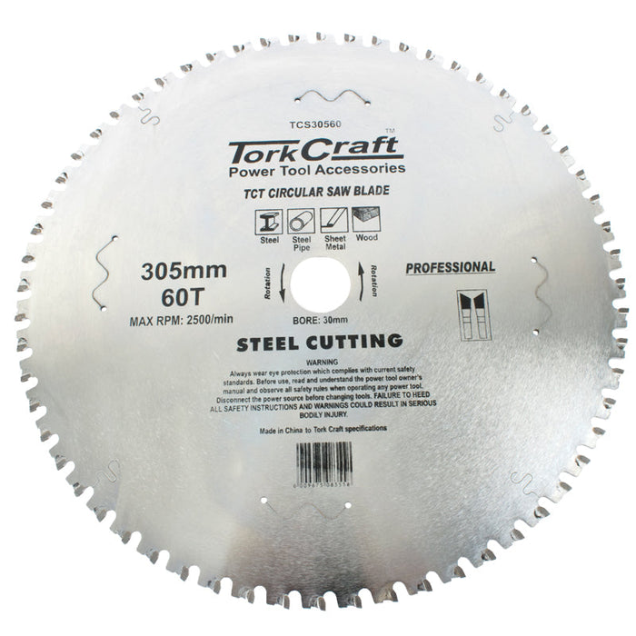 Tork Craft | Saw Blade TCT 305X60T 30mm Steel Cutting