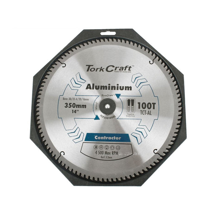 Tork Craft | Saw Blade TCT 350X100T TCG 30/25,4/20/16mm Aluminium Contractor