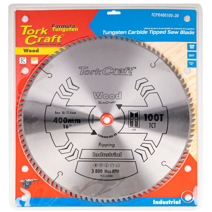 Tork Craft | Saw Blade TCT 400X100T 30/25,4mm Professional Industrial