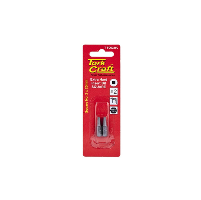 Tork Craft | Screwdriver Insert Bit Square Recess No.2X25mm 2Pc