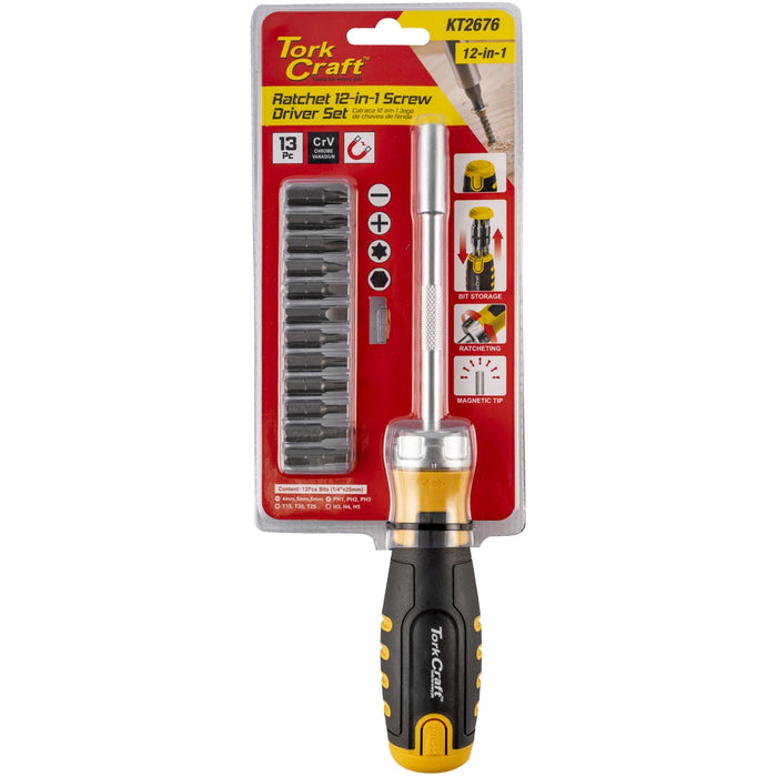 Tork Craft | Screwdriver Set Ratchet 12-in-1