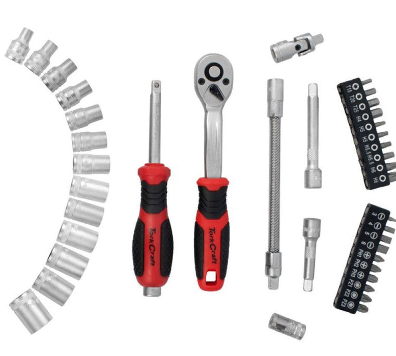 Tork Craft | Socket & Ratchet Set 1/4" CrV 12Pt 40Pc