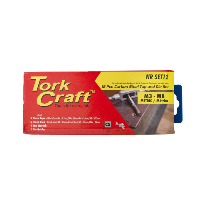 Tork Craft | Tap & Die Set Carbon Steel 12Pc