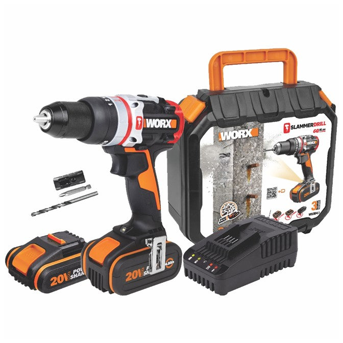 WORX | Hammer Drill Kit WX354 20V SlammerDrill