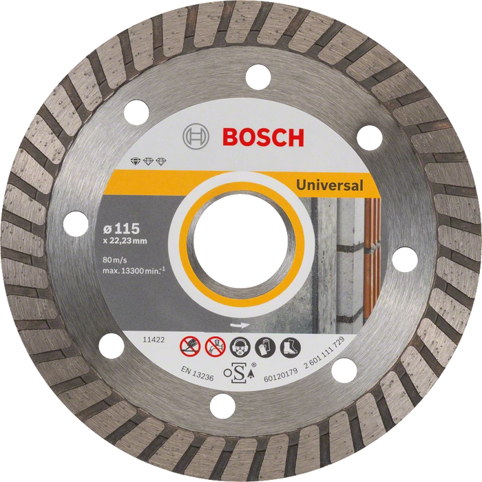 Bosch Professional | Disc Std for Univ. Turbo 115X22,23X2X10mm Continuous Rim